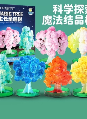 纸树开花浇水圣诞树七彩魔法生长结晶樱花树儿童神奇创意玩具礼物
