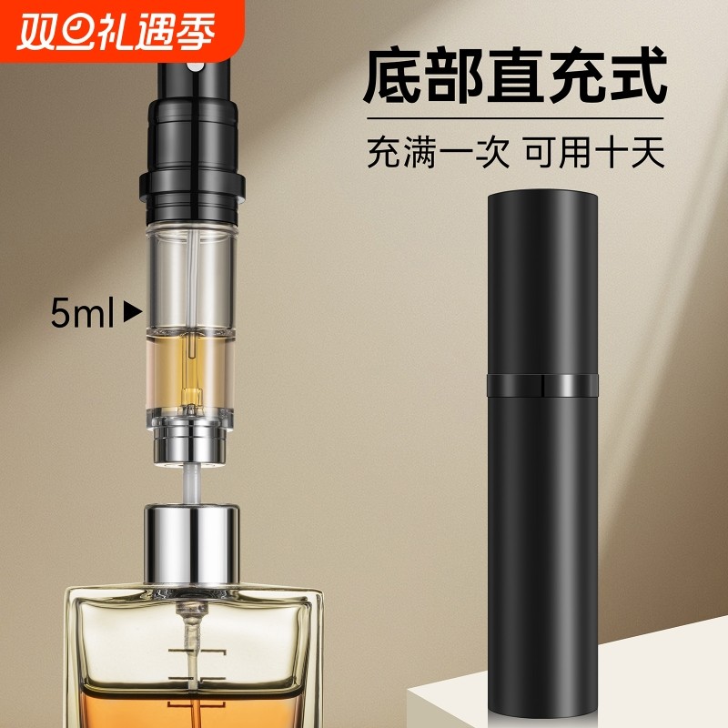 黑鸦香水分装瓶便携式高端底部分装抽取器大牌小样的空瓶迷你旅行