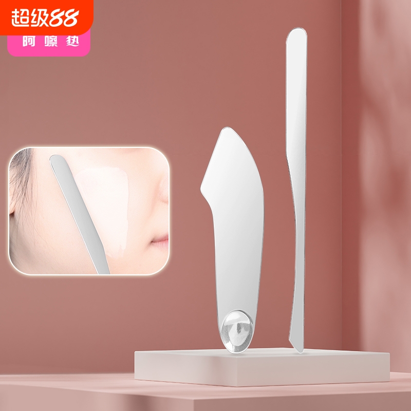粉底铲B1pf0-粉底刮刀刮勺粉底液铲多功能化妆调和棒美妆工具