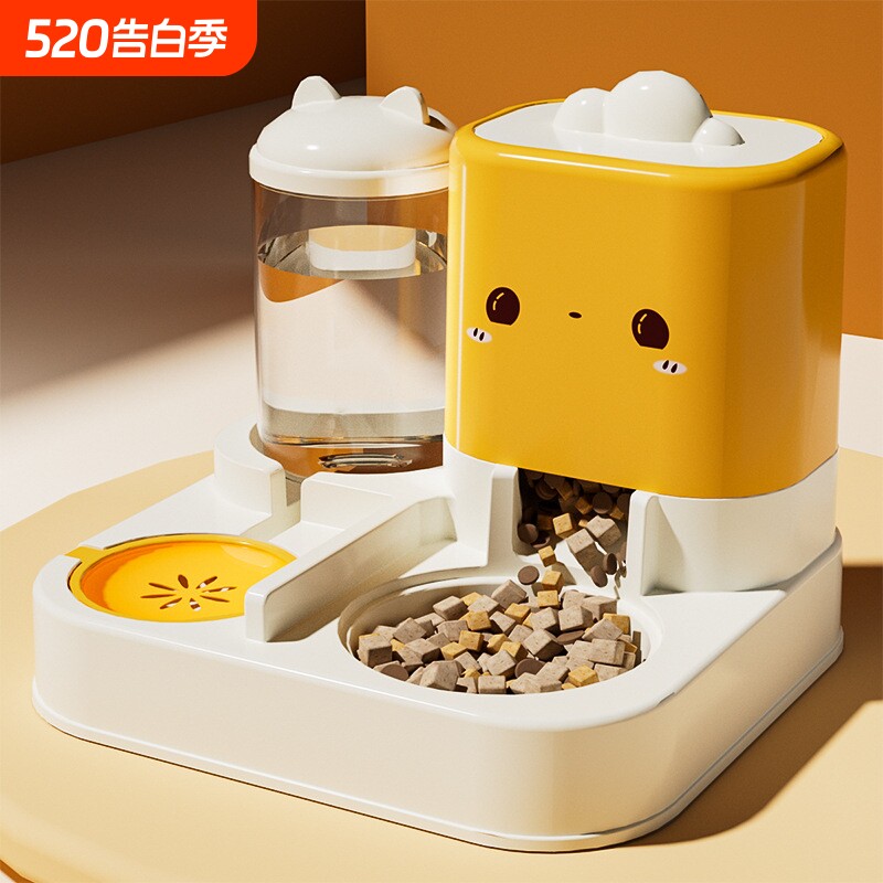HaoTing宠物用品猫咪饮水机自动喂食器狗碗猫盆二合一饮水机猫