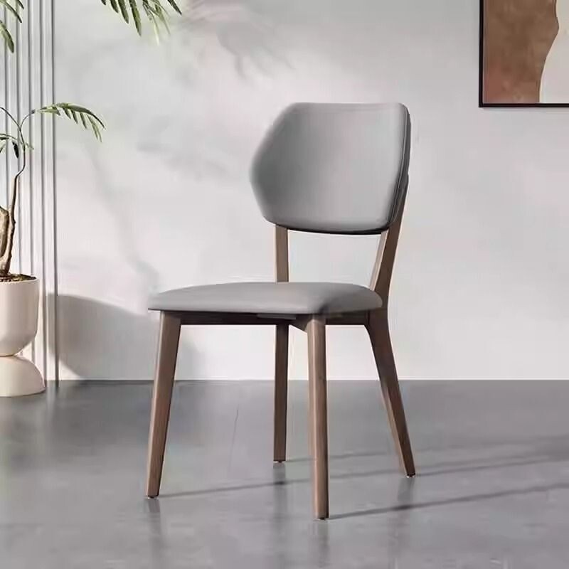 b北欧奶油实木餐椅家用简约现代设计师靠背椅椅子餐厅靠背轻奢凳