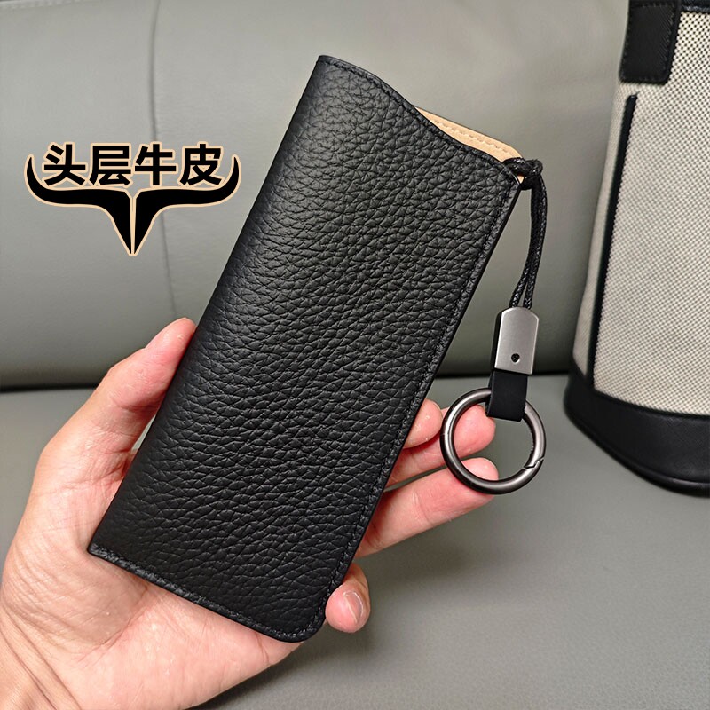 真皮眼镜袋便携挂包高级感头层牛皮眼镜包墨镜保护套太阳镜收纳包