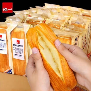 泓一千层软手撕面包休闲食品整箱营养健康早餐奶油原味鸡蛋奶香