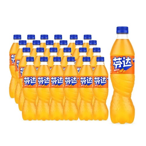 可口可乐芬达500ml*24瓶装经典含糖碳酸饮料汽水特惠现货包邮橙味