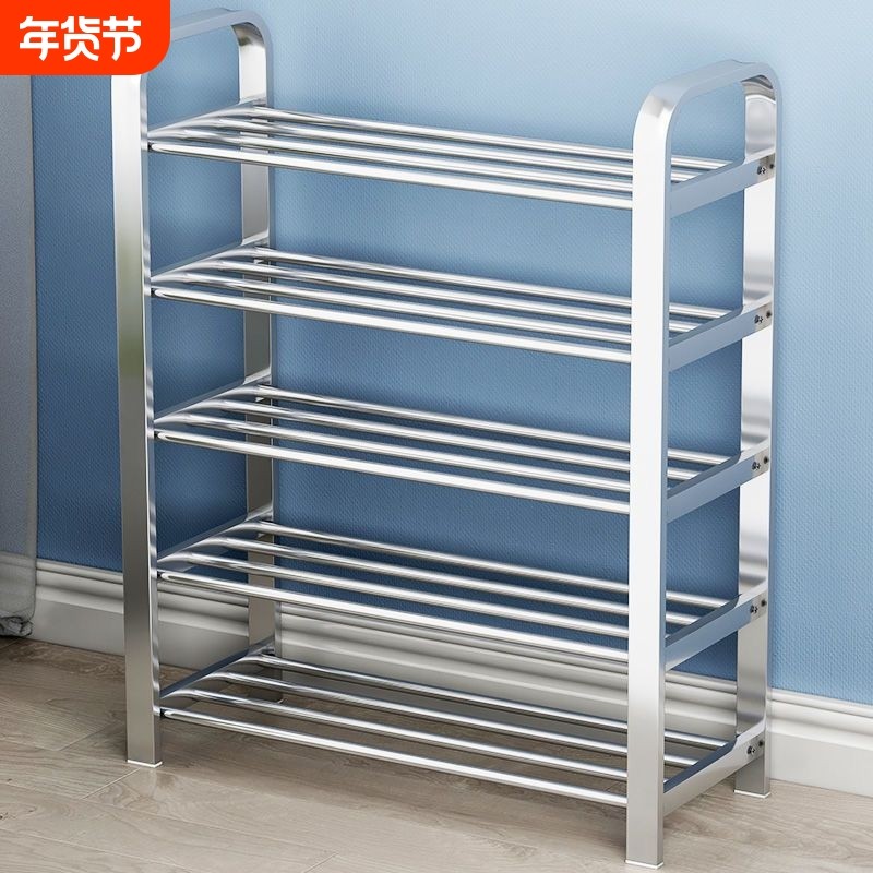 不锈钢鞋架子简易多层收纳鞋柜家用门口学生宿舍简易鞋架收纳神器