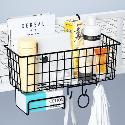 宿舍神器床头挂篮置物架超大号铁艺收纳筐挂式收纳篮浴室厨房收纳
