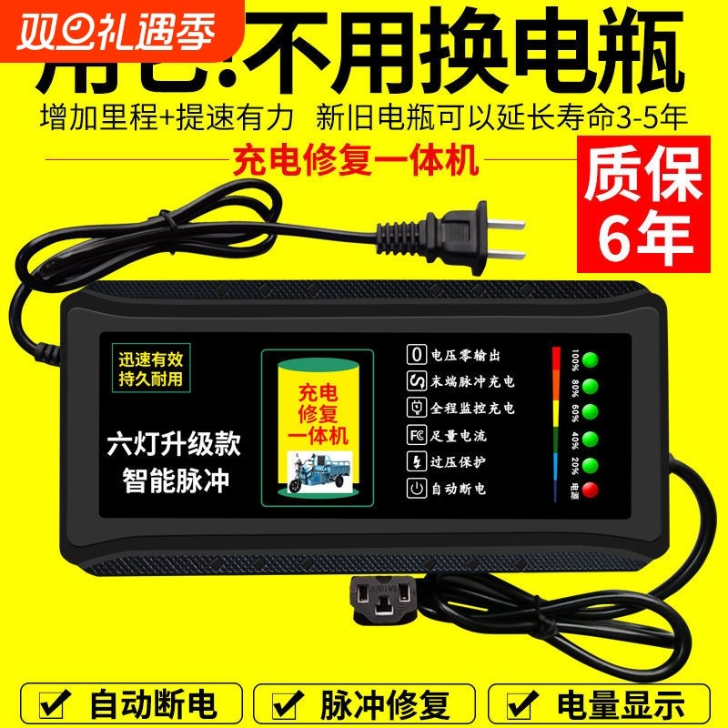 德国自动断电电动电瓶车充电器48V60V72V智能电车万能通用充