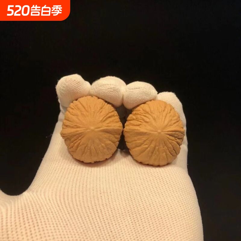 原皮猴头金元宝天然文玩麻核桃金丝小众手捻顺纹姜黄随身盘大粗筋