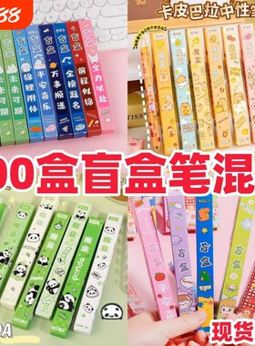 学生小礼品中性笔励志盲盒笔励志笔熊猫笔卡皮巴拉盲盒笔盲盒批发