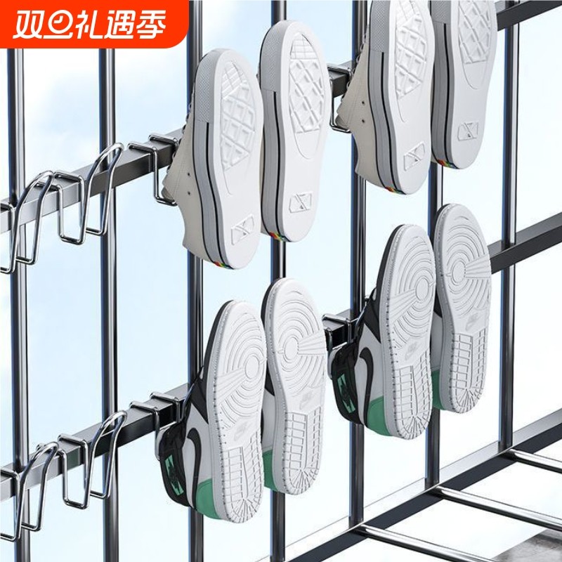 阳台晒鞋挂钩护栏杆窗外晒鞋架窗户窗台晾晒晾鞋架子鞋子凉鞋拖鞋