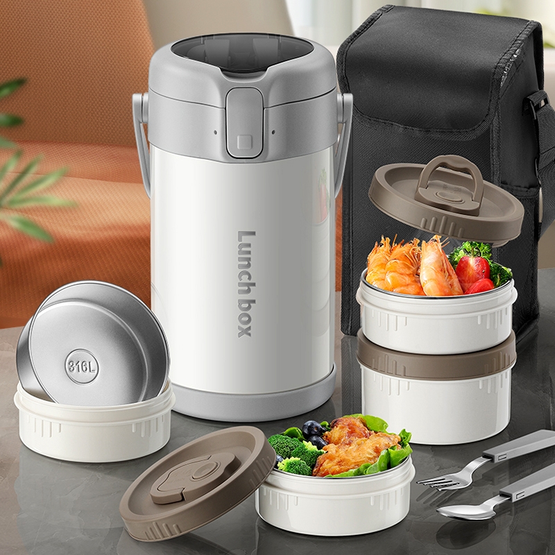 316L不锈钢保温提锅独立分格