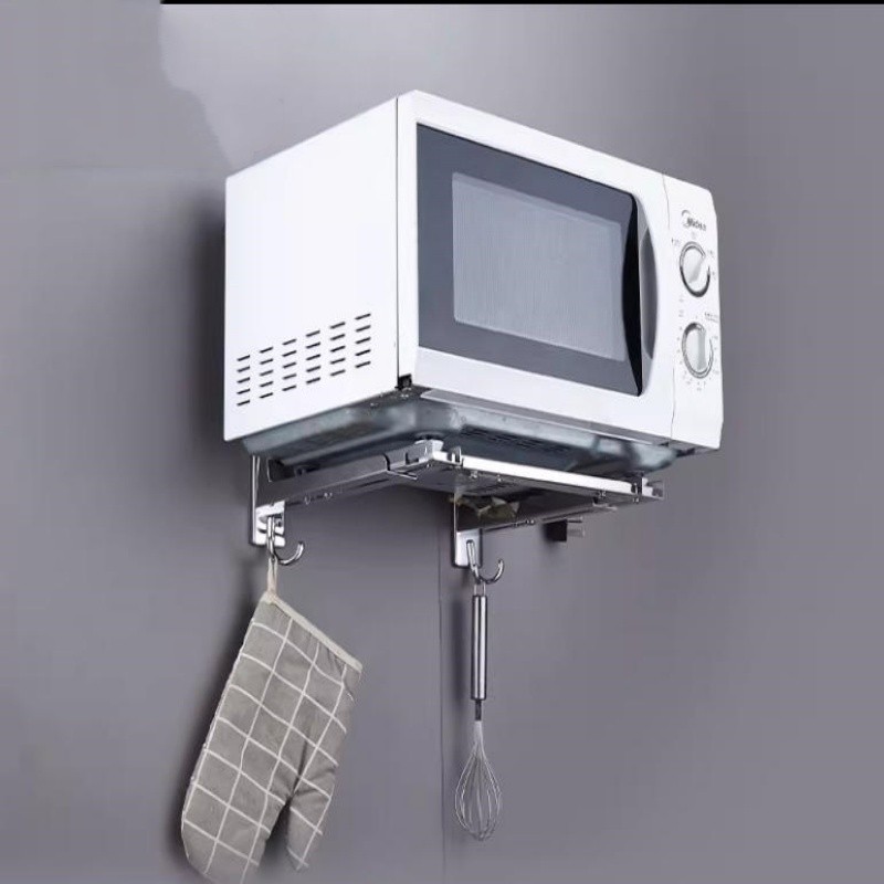 高文海不锈钢微波炉置物架厨房收纳架壁挂烤箱可支架壁挂式,厨房/烹饪用具,微波炉置物架,淘宝优惠券,粉丝福利购,淘宝优惠卷