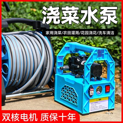 充电式浇菜水泵抽水家用神器浇水机灌溉小型电动锂电池大功率菜园