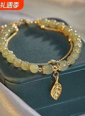 新中式水晶东陵石手链小众设计高颜值仙女风手工串珠手饰品女爆款