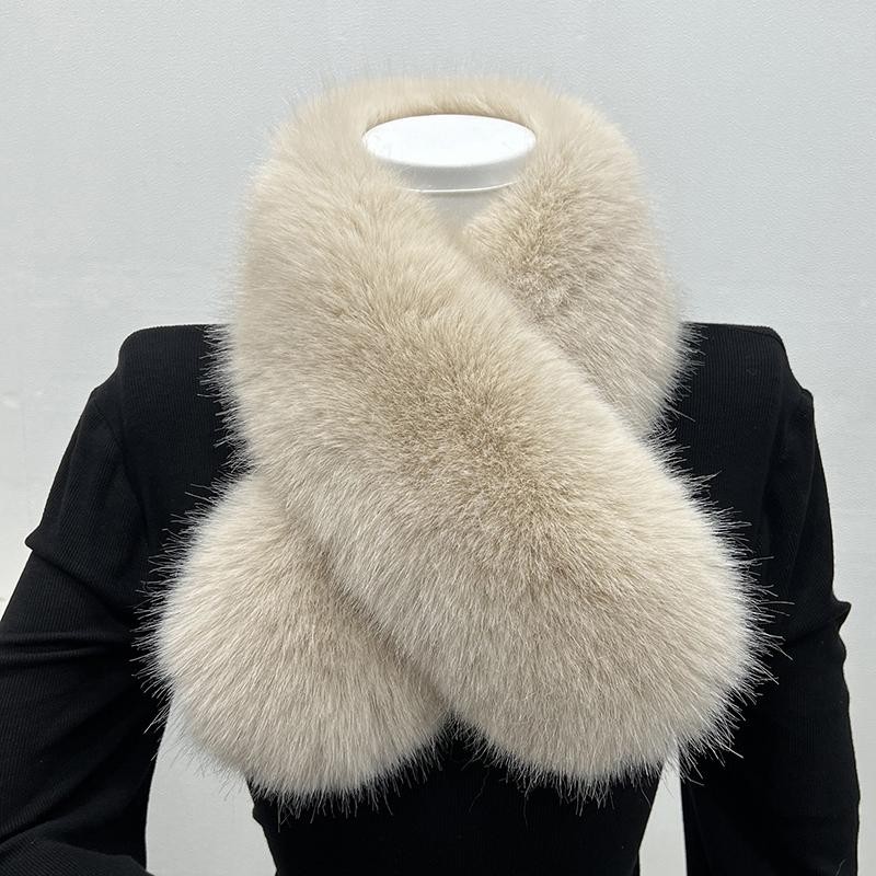 双面毛狐狸毛獭兔围脖真毛领子年轻新款男女士冬季保暖整皮草围巾