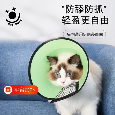 伊丽莎白圈猫咪驱虫项圈宠物狗狗幼犬绝育专用防舔软加深头套用品