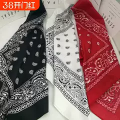 Polyester Square Scarf, Paisley Hip-Hop Headscarf, Street Dance Headband, Retro Scarf, Neck Scarf, American Casual Wristband, Winter