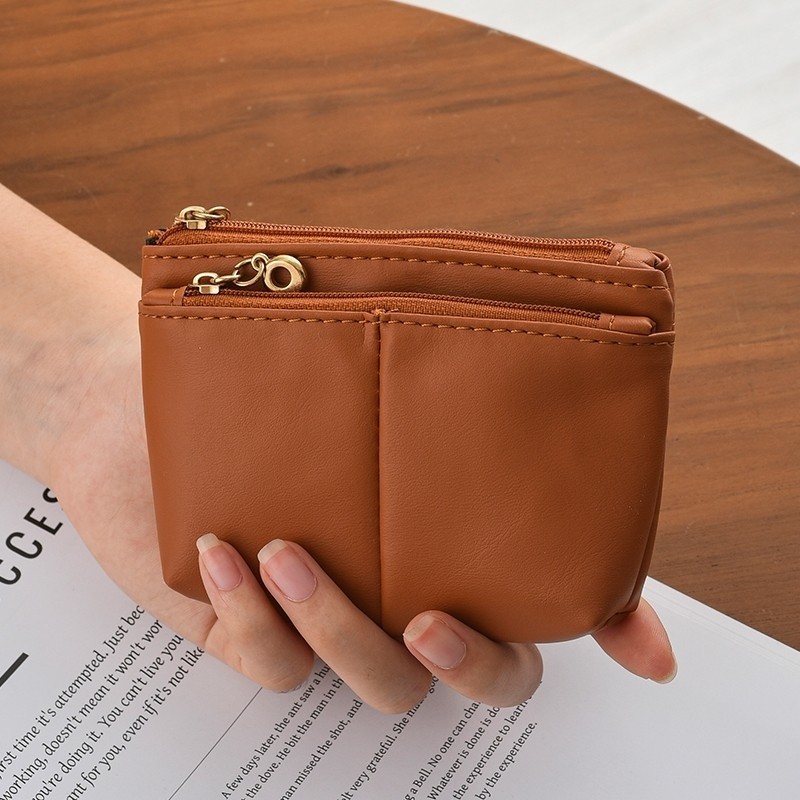 小众简约设计感小钱包女短款多卡位拉链多功能手拿硬币零钱袋钥匙