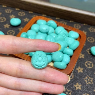 高瓷松石无相佛蒙松菱镁矿绿松石diy文玩时尚配饰佛珠手串饰品