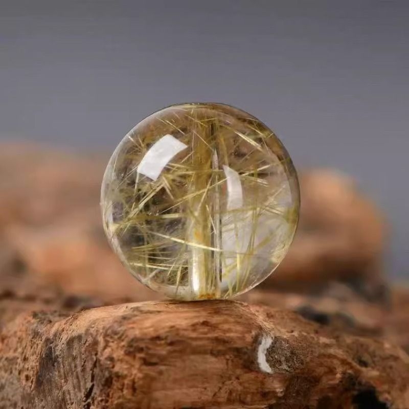 金发晶散珠单圈转运手链
