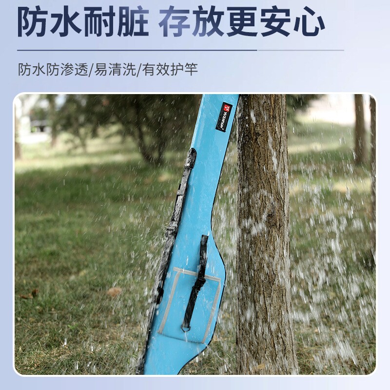 PU路亚包防水多功能硬壳便携式路亚竿大肚包矶钓杆包钓鱼渔具包