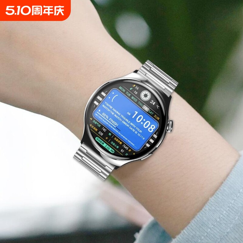 2025新款华强北watch10智能手表可接打电话多功能蓝牙心率运动健康血糖监测动态年货节血压连接防水大屏
