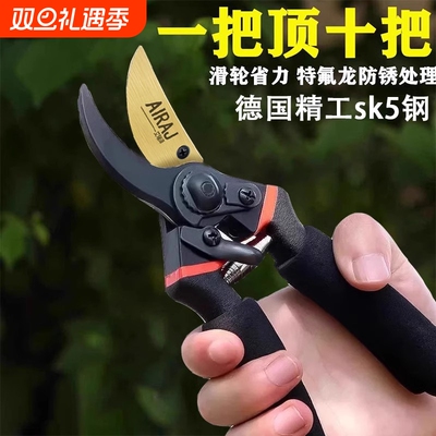 精工园艺剪刀修枝剪果树剪树枝专用剪花园林剪子不锈钢弹簧树木