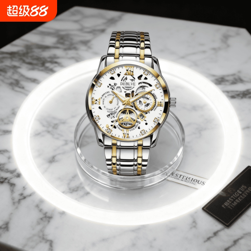 腕表高级感男士男款手表全自动非机械表正品名牌钢带商务防水石英