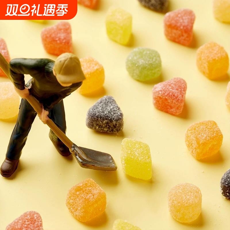 黑加仑满果果汁软糖儿童糖果水果果汁软糖休闲小吃学生零食