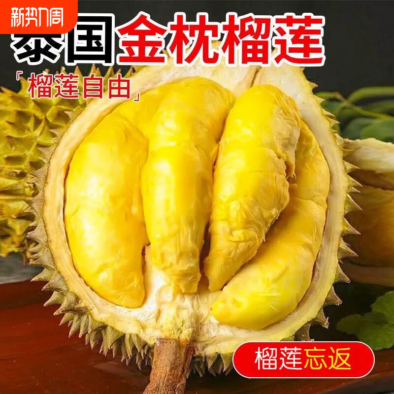 正宗泰国进口金枕榴莲甜蜜香糯核小皮薄树熟榴莲整箱顺丰包邮