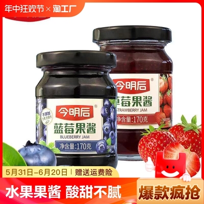 今明后果酱草莓果酱蓝莓果酱蛋糕面包果肉酱170g/260g家用商用