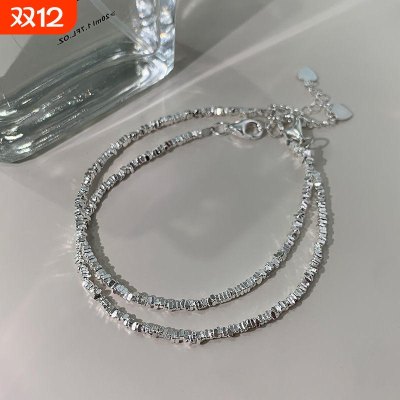 999纯银碎银子手链女轻奢小众