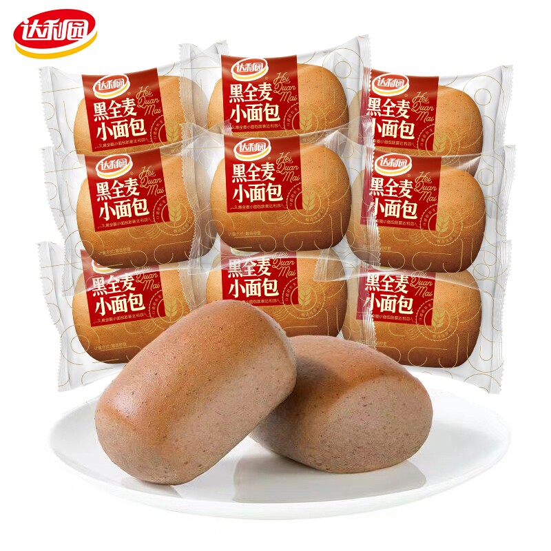 达利园黑全麦小面包多规格法式早餐糕点手撕代餐零食小吃食品蛋糕