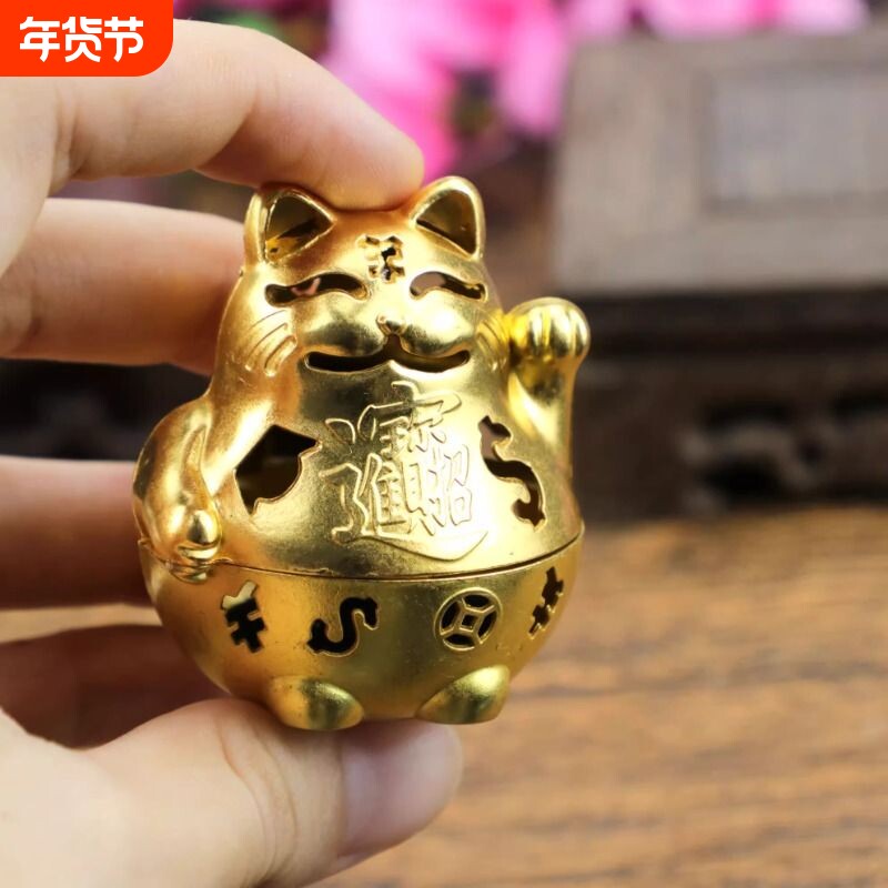 中式招财猫香炉搭配檀香家居摆件香炉高颜值摆件室内香薰炉