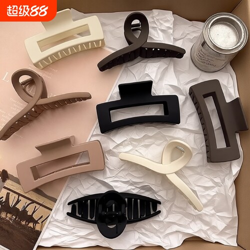 发夹抓夹女大号鲨鱼夹头发发卡高级感头饰2023新款量多大气交叉