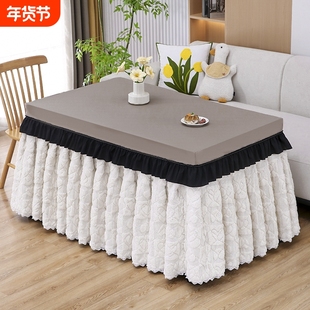 新款烤火罩加厚电炉罩长方形烤火桌罩套电烤炉桌取暖桌套桌布冬天