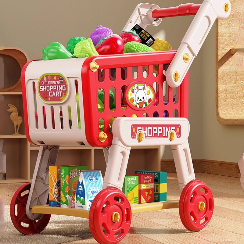 购物车玩具宝宝小手推车儿童过家家水果切切乐超市男女孩小孩豪华