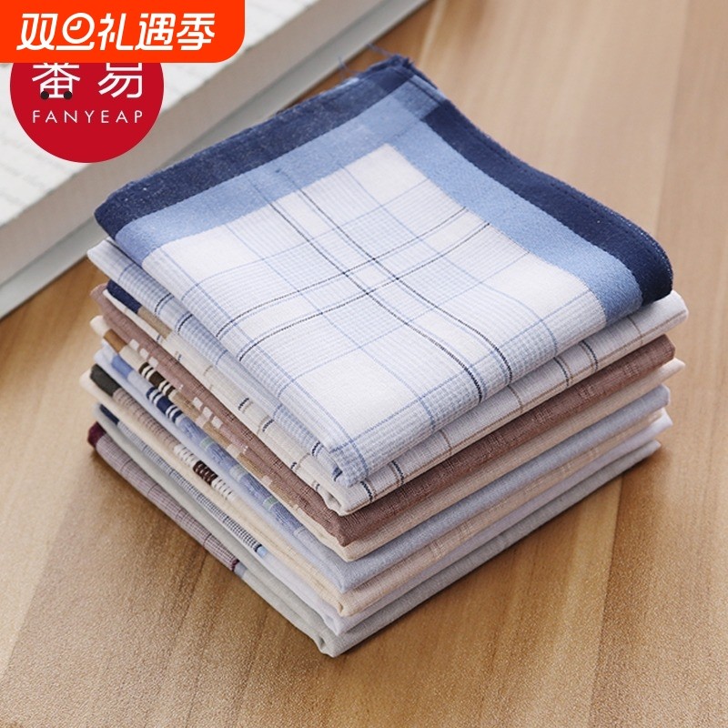 手帕A1vn800-男士手帕巾吸汗随身方巾格子经典老式女手巾小方