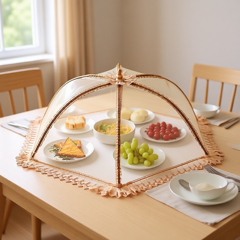 神器罩子盖菜罩可折叠餐桌罩食物防苍蝇饭罩饭菜家用防尘罩伞夏季