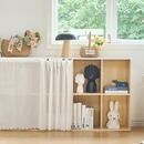 柜子遮挡帘防尘帘衣柜门帘粘贴鞋 柜免打孔置物书货架橱柜白色纱帘