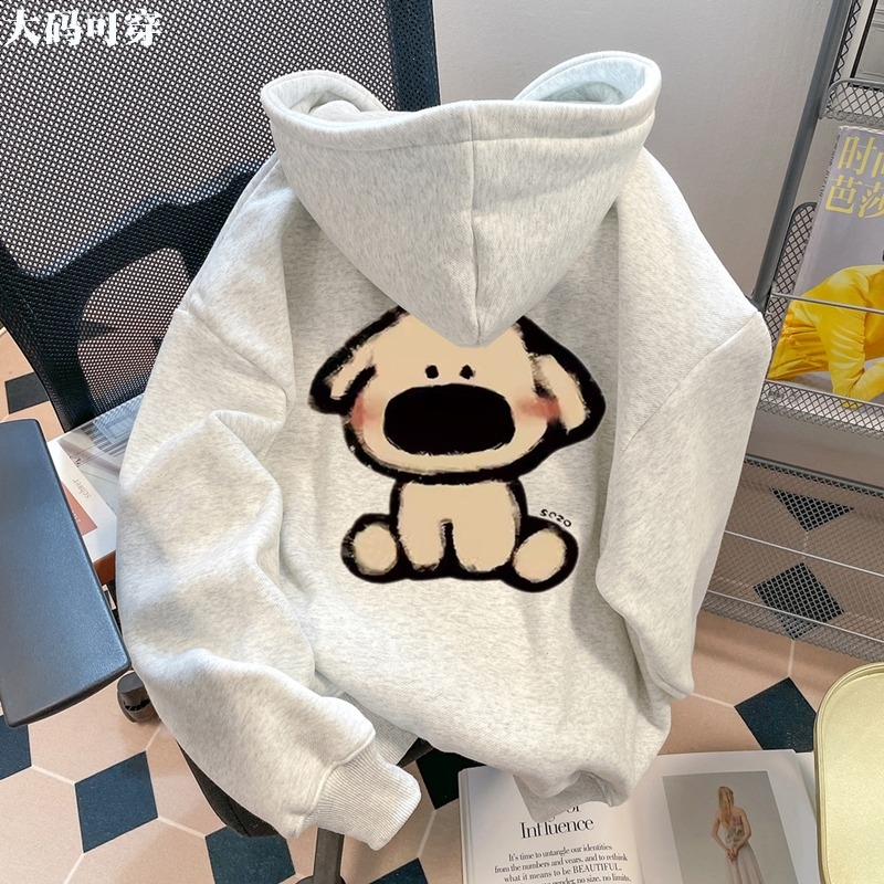 美式慵懒chic狗狗卫衣加绒加厚