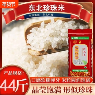 2025年新米松花江雪东北大米珍珠米绿色食品粳米一级大米44斤