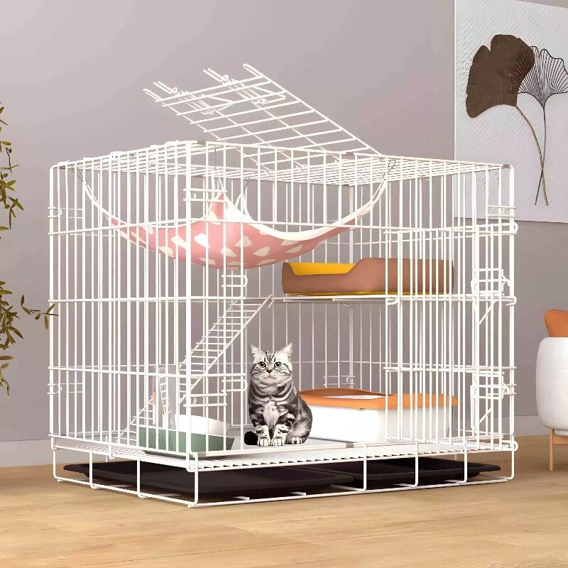 猫笼子家用室内猫别墅超大自由空间猫咪猫窝猫屋双层折叠幼猫豪华