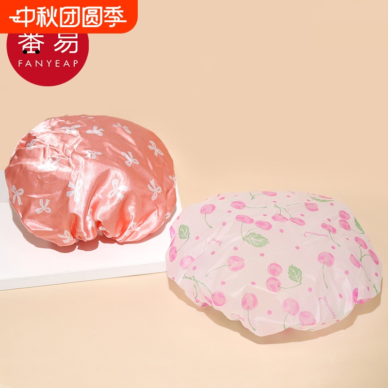 浴帽A1PQ0-家用洗澡沐浴护理焗油帽厨房防油烟发帽防湿头发套