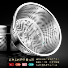 304不锈钢沥水篮洗菜盆洗米筛厨房神器水果篮淘米盆沥水漏盆和面