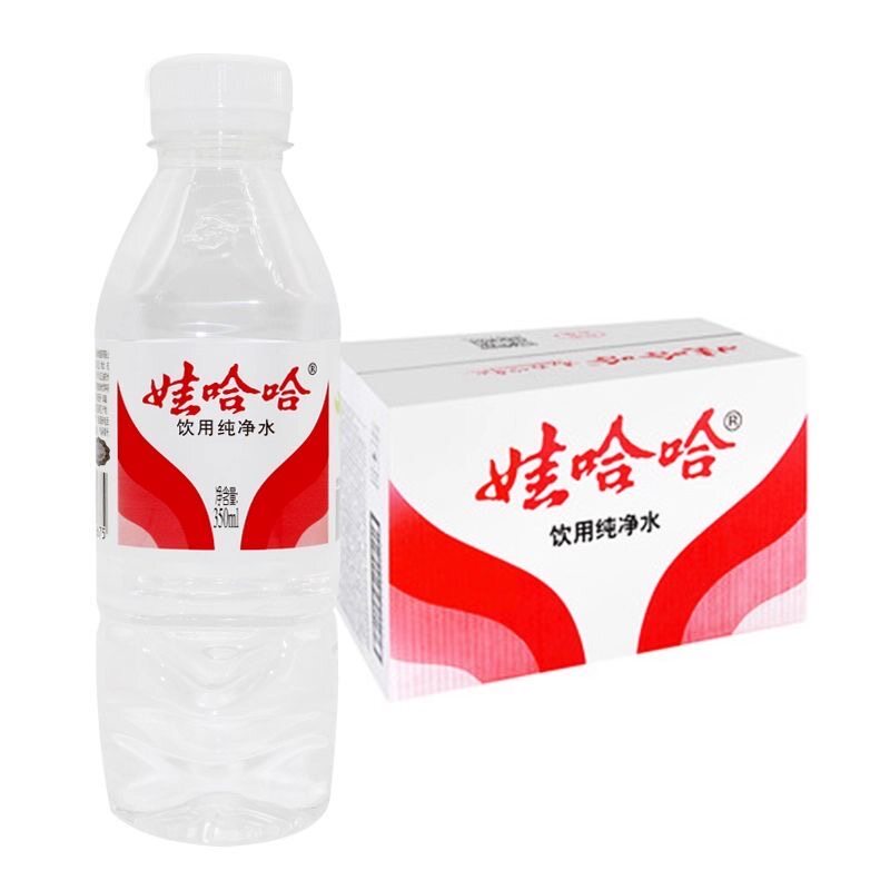 娃哈哈纯净水350ml小瓶水饮用水矿泉水天然泉水宿舍会议便携箱装图片