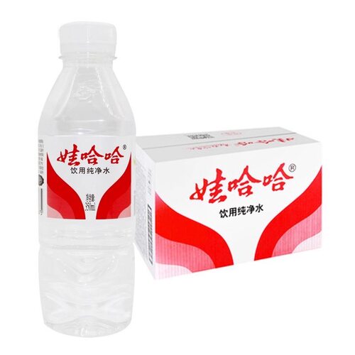娃哈哈纯净水350ml小瓶水饮用水矿泉水天然泉水宿舍会议便携箱装