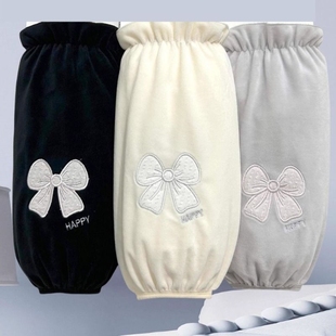 套女上班耐脏女士纯棉高颜值羽绒服防污加宽 袖 套袖 加肥加大宽松版