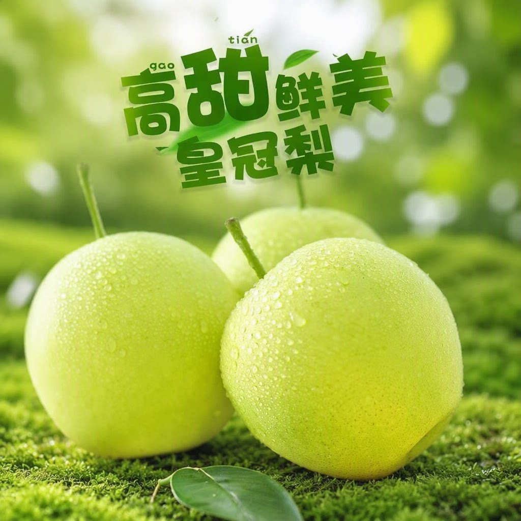 头茬爆甜正宗砀山皇冠梨图片