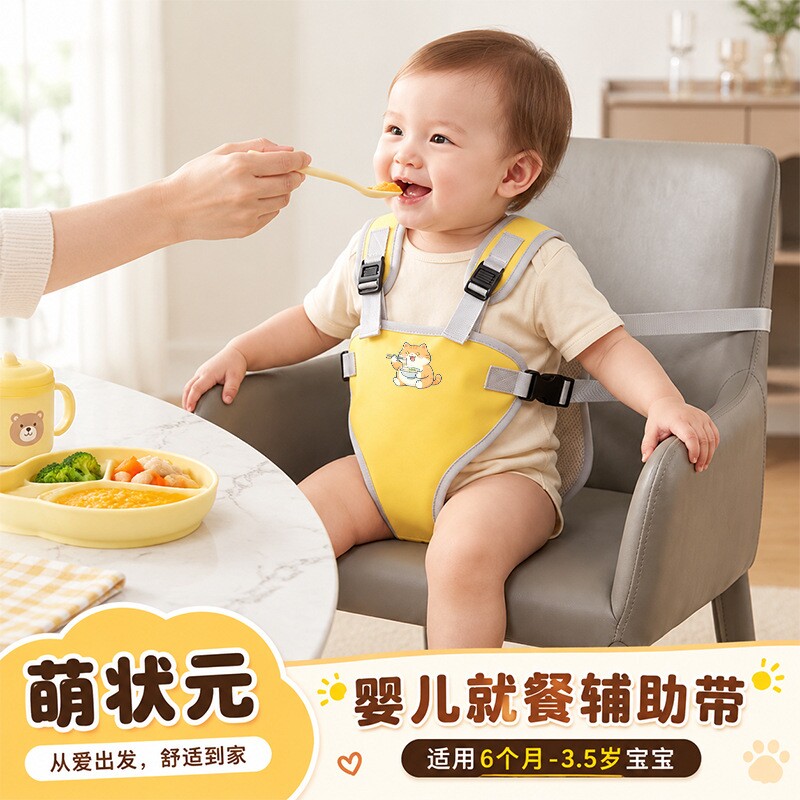 宝宝餐椅安全带便携式抱娃神器婴儿背带椅子通用外出就餐防摔绑带